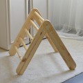 MeowBaby® Drabinka 60x61cm, Zjeżdżalnia-Ścianka Wspinaczkowa 2w1, Zestaw dla dzieci, Drewniana, Naturalna.