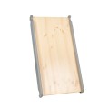 MeowBaby® Drabinka 60x61cm, Zjeżdżalnia-Ścianka Wspinaczkowa 2w1, Zestaw dla dzieci, Drewniana, Szara.