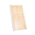 MeowBaby® Drabinka 60x61cm, Zjeżdżalnia-Ścianka Wspinaczkowa 2w1, Zestaw dla dzieci, Drewniana, Biała.