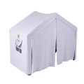 MeowBaby® Duży Domek z drabinką dla dzieci 112x61x94 cm składaną do pokoju. Drewno, Len, Wiskoza, Szaroniebieski Domek, Szara drabinka