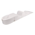 MeowBaby® Piankowy Zestaw do Zabawy z Suchym Basenem 57x45x30cm, Plac Zabaw dla Dziecka, 5 elementów, Boucle, Biały: bez piłek