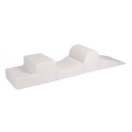 MeowBaby® Piankowy Zestaw do Zabawy, Plac Zabaw dla Dziecka, 4 elementy, Boucle, Biały