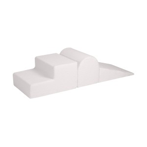 MeowBaby® Piankowy Zestaw do Zabawy, Plac Zabaw dla Dziecka, 3 elementy, Boucle, Biały