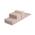 MeowBaby® Piankowy Zestaw do Zabawy, Plac Zabaw dla Dziecka, 3 elementy, Welurowy, Ecru