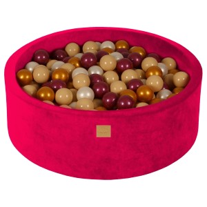 Okrągły Basen z 200 piłkami, 90x30cm, Magenta, Velvet
