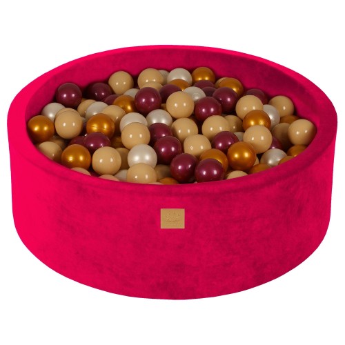 Okrągły Basen z 200 piłkami, 90x30cm, Magenta, Velvet