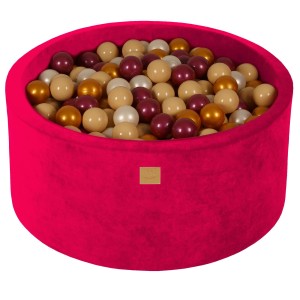 Okrągły Basen z 300 piłkami 90x40cm, Magenta, Velvet