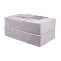 MeowBaby® Sofa dziecięca Standard, Welurowa, Szara