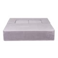 MeowBaby® Sofa dziecięca Standard, Welurowa, Szara