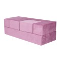 MeowBaby® Sofa dziecięca Standard, Welurowa, Różowa