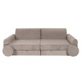 MeowBaby® Sofa dziecięca Premium, Welurowa, Szara