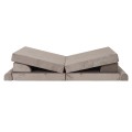 MeowBaby® Sofa dziecięca Premium, Welurowa, Szara