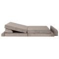 MeowBaby® Sofa dziecięca Premium, Welurowa, Szara