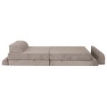 MeowBaby® Sofa dziecięca Premium, Welurowa, Szara