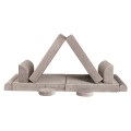 MeowBaby® Sofa dziecięca Premium, Welurowa, Szara
