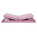 MeowBaby® Sofa dziecięca Premium, Welurowa, Różowa