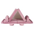 MeowBaby® Sofa dziecięca Premium, Welurowa, Różowa