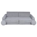 MeowBaby® Sztruksowa sofa dziecięca Premium, Szara