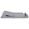 MeowBaby® Sztruksowa sofa dziecięca Premium, Szara
