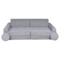 MeowBaby® Sztruksowa sofa dziecięca Premium, Szara