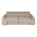 MeowBaby® Sztruksowa sofa dziecięca Premium, Ecru