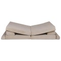MeowBaby® Sztruksowa sofa dziecięca Premium, Ecru