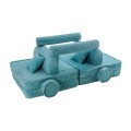 MeowBaby® Aesthetic Sztruksowa sofa dziecięca Premium, Turkusowa