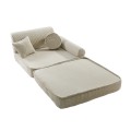 MeowBaby® Aesthetic Sztruksowa sofa dziecięca Premium, Ecru