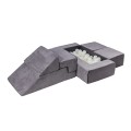 MeowBaby® Velvet Bricks Set Multifunkcyjny plac zabaw dla dzieci, Szary