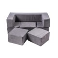 MeowBaby® Velvet Bricks Set Multifunkcyjny plac zabaw dla dzieci, Szary