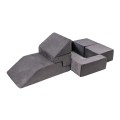 MeowBaby® Velvet Bricks Set Multifunkcyjny plac zabaw dla dzieci, Szary