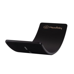 MeowBaby® Deska do Balansowania z Filcem 80x30cm dla Dzieci, Balance Board Czarny z Filcem, Autostrada, Czarny