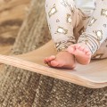 MeowBaby® Deska do Balansowania z Filcem 80x30cm dla Dzieci, Balance Board Czarny z Filcem, Czarny