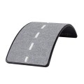 MeowBaby® Deska do Balansowania z Filcem 80x30cm dla Dzieci, Balance Board Czarny z Filcem, Autostrada, Szary Melanż