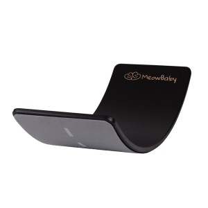 MeowBaby® Deska do Balansowania z Filcem 80x30cm dla Dzieci, Balance Board Czarny z Filcem, Autostrada, Szary