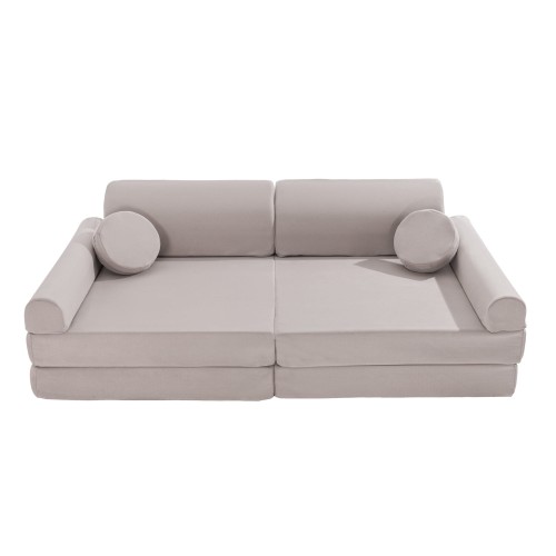 MeowBaby® Sofa Dziecięca Premium Jasnoszara