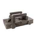 MeowBaby® Aesthetic Sztruksowa sofa dziecięca Premium, Brązowa