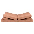 MeowBaby® Sztruksowa sofa dziecięca Premium, Ceglana