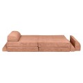 MeowBaby® Sztruksowa sofa dziecięca Premium, Ceglana