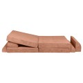 MeowBaby® Sztruksowa sofa dziecięca Premium, Ceglana