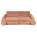 MeowBaby® Sztruksowa sofa dziecięca Premium, Ceglana