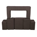 Aesthetic Sofa Bricks Brązowa