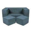 Aesthetic Cube Sofa Turkusowa