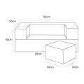 Aesthetic Cube Sofa Turkusowa