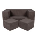 Aesthetic Cube Sofa Brązowa