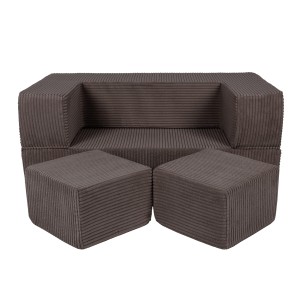 Aesthetic Cube Sofa Brązowa