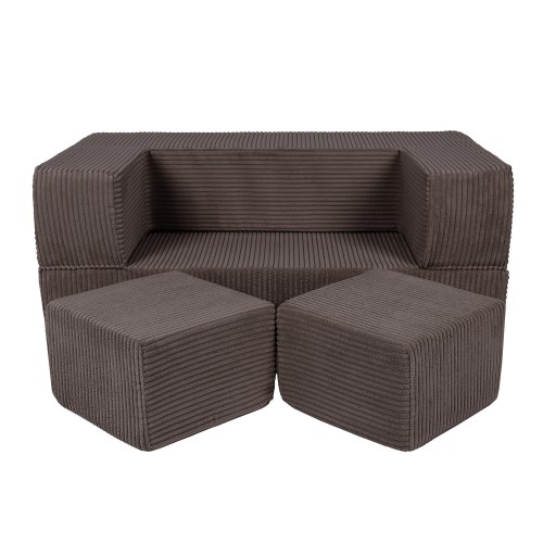 Aesthetic Cube Sofa Brązowa
