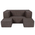 Aesthetic Cube Sofa Brązowa