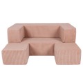 Aesthetic Cube Sofa Pudrowy róż