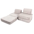 Sofa Modułowa dla Dziecka Basic - 4 Elementy | Aesthetic Ecru